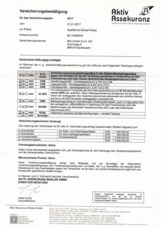 Transportversicherung
